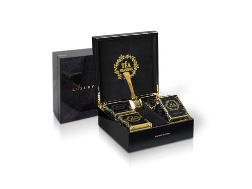 Натуральный чай в дизайнерской упаковке «Коллекция «Luxury Line» 4-х секционная