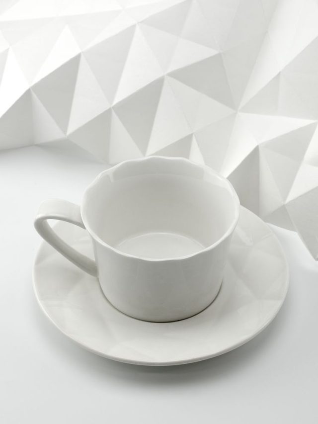 Чайная пара Diamante Bianco, белая — изображение 4