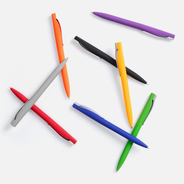 Ручка шариковая Pin Soft Touch, ver. 2, синяя — изображение 5