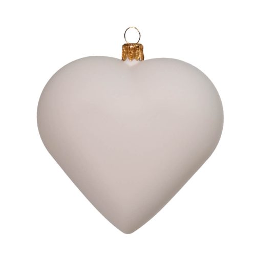 сердце белое матовое