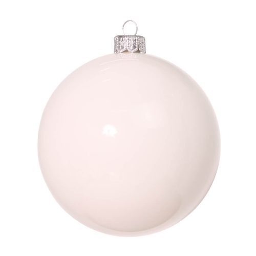 елочный шар белый глянцевый