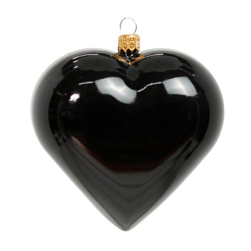 сердце черное глянцевое