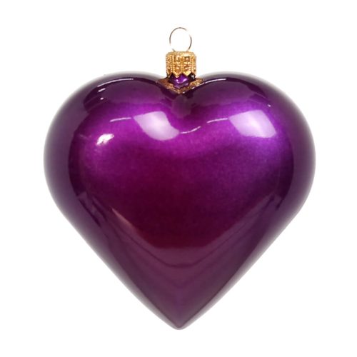 сердце фиолетовое глянцевое