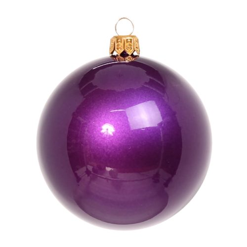 елочный шар фиолетовый глянцевый
