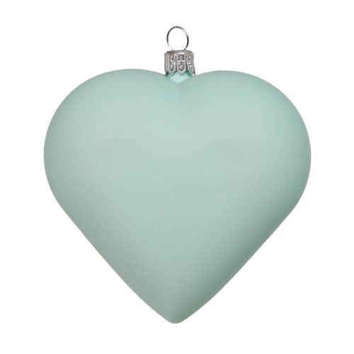 сердце голубое матовое