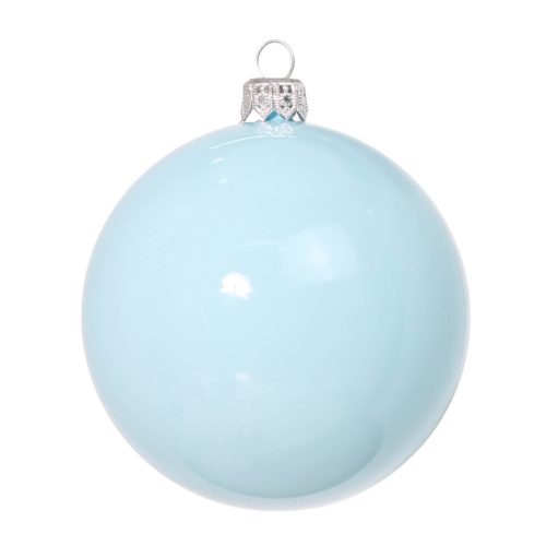 елочный шар голубой глянцевый