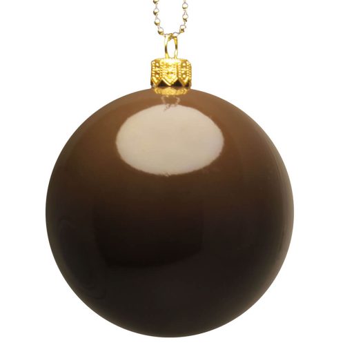 елочный шар коричневый глянцевый
