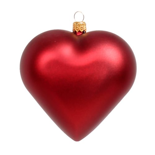 сердце красное матовое