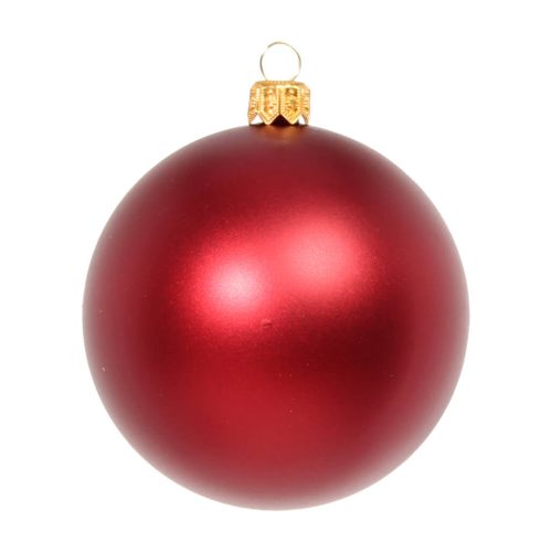 елочный шар красный матовый