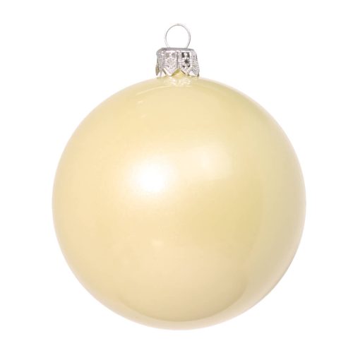 елочный шар лимонный глянцевый