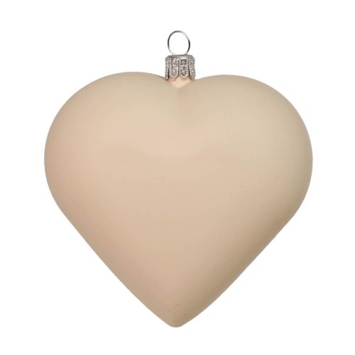 сердце розовое матовое