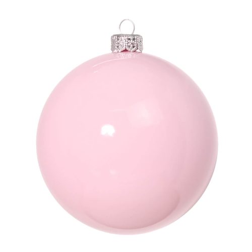 елочный шар розовый глянцевый