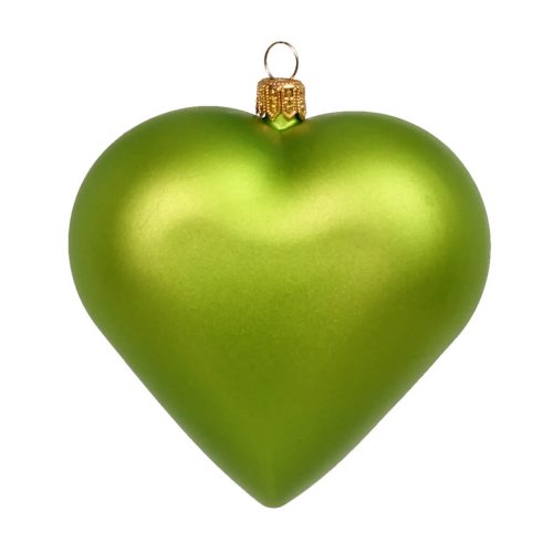 сердце салатовое матовое