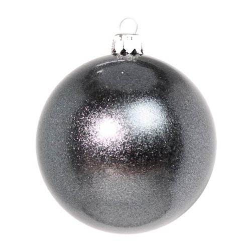 елочный шар серебряное сияние глянцевый