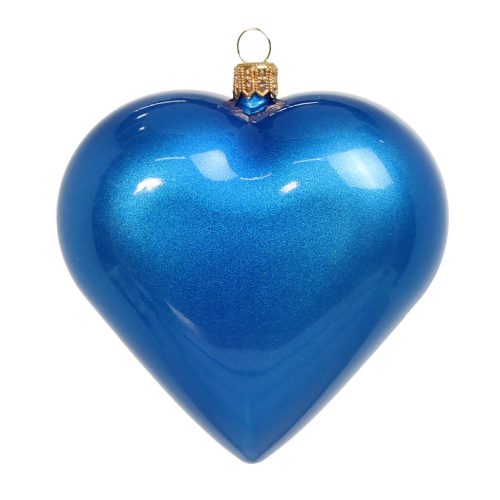 сердце синее глянцевое