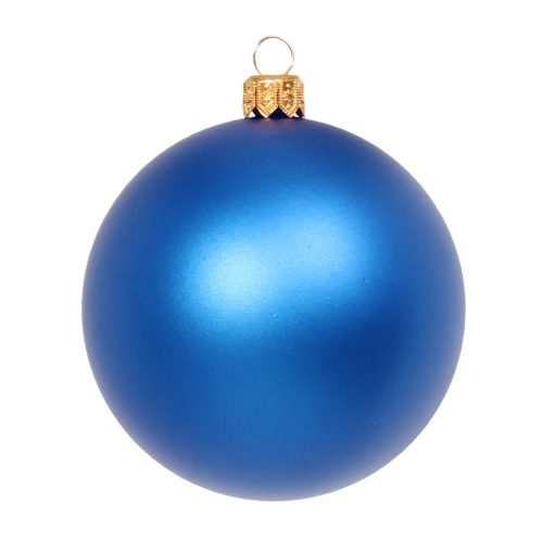 елочный шар синий матовый