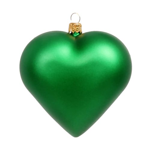 сердце зеленое матовое