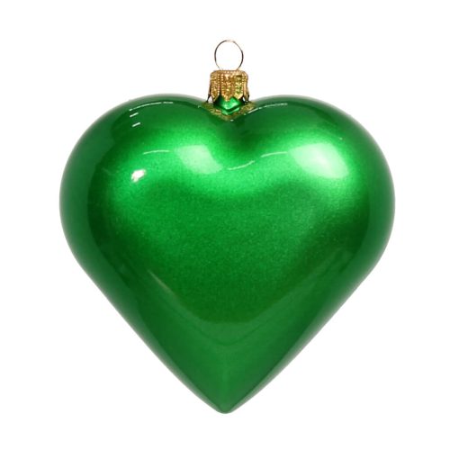 сердце зеленое глянцевое