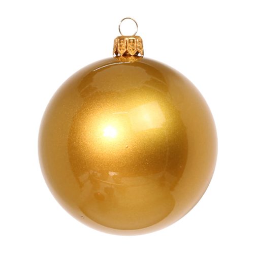 елочный шар золотой глянцевый
