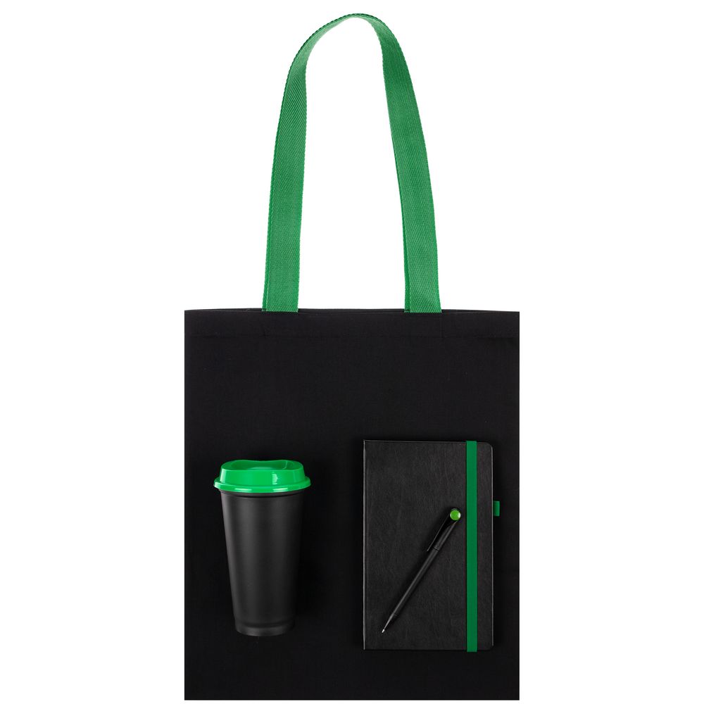 Набор Velours Bag, черный с зеленым — изображение 3