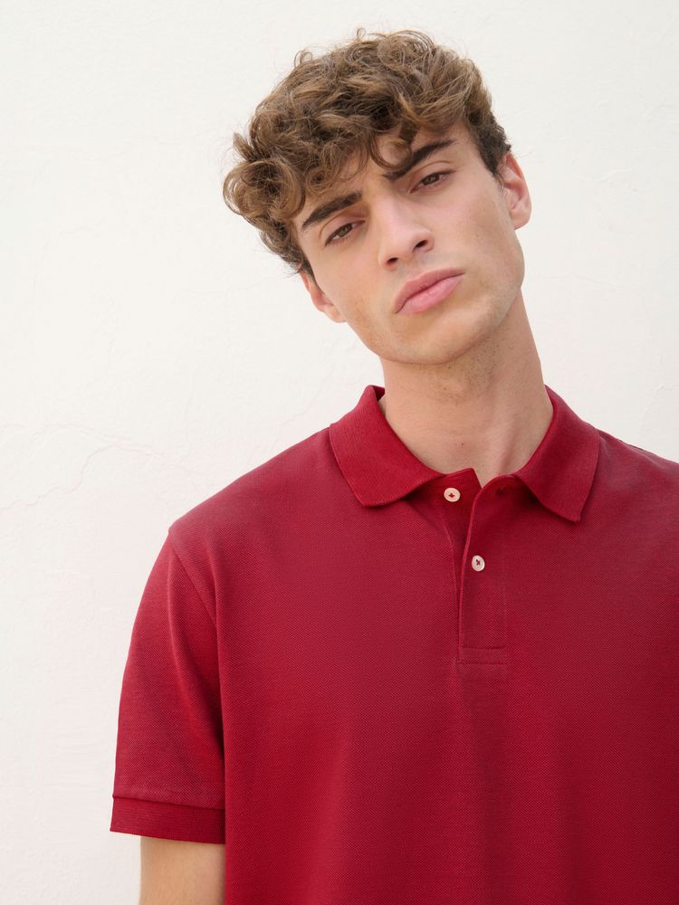 Рубашка поло унисекс Pacific, красная (бургунди) — изображение 5