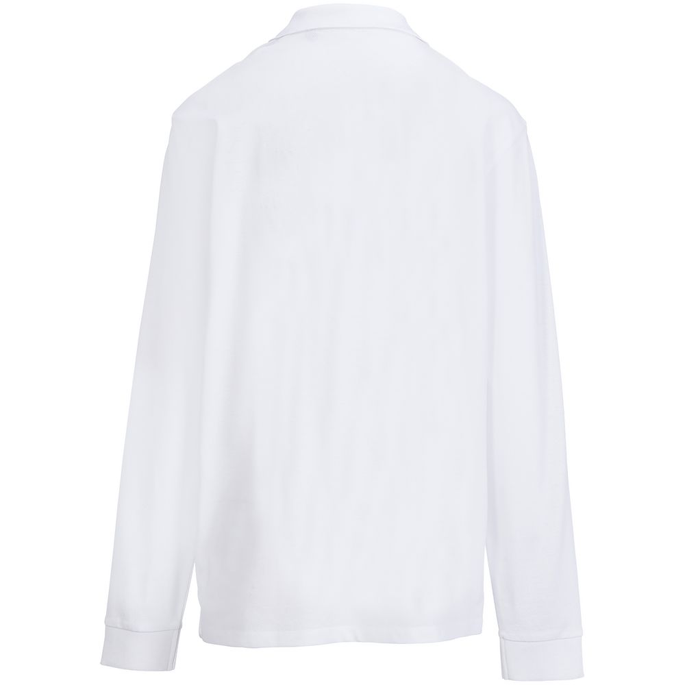 Рубашка поло унисекс с длинным рукавом Pacific LSL, белая — изображение 3