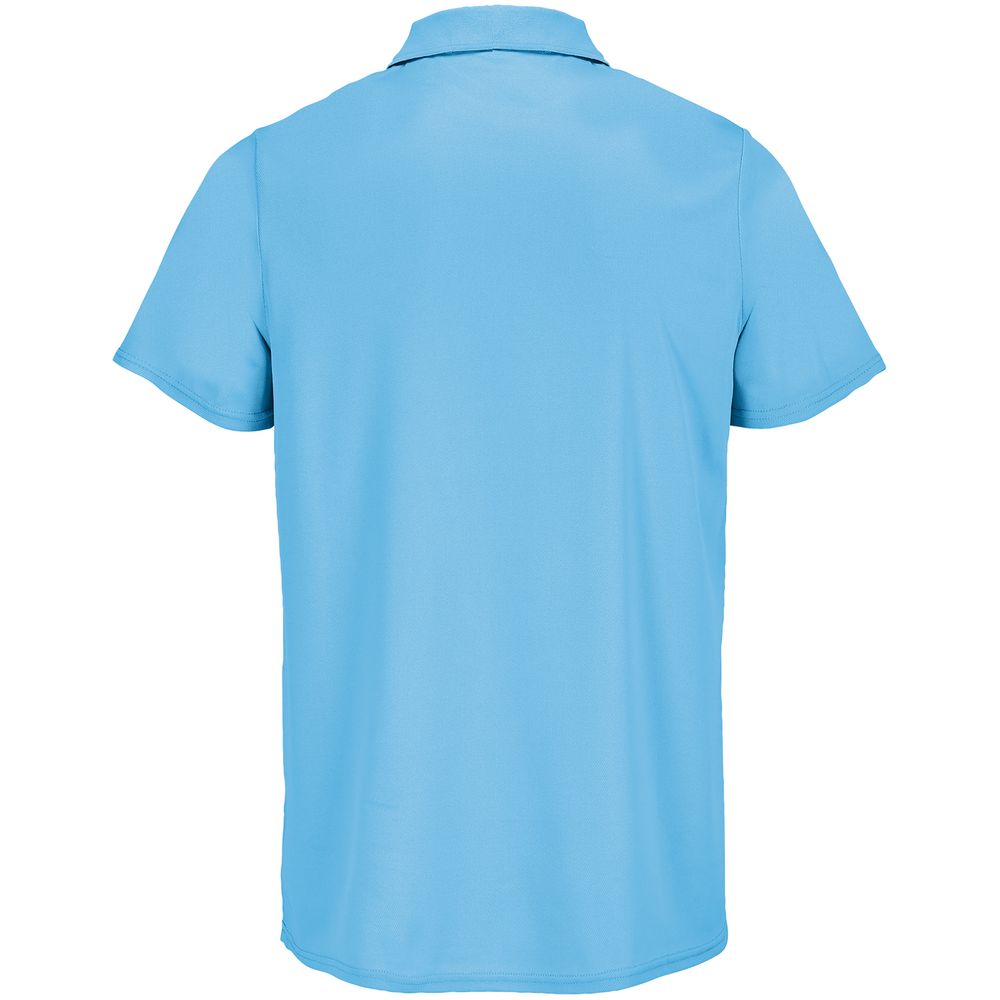 Рубашка поло унисекс Pitcher, ярко-бирюзовая — изображение 3