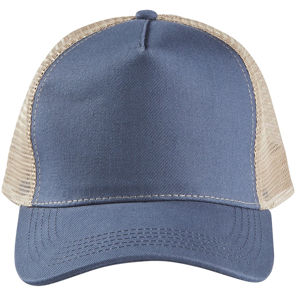 Бейсболка Blink, синяя (джинс) с бежевым — изображение 3