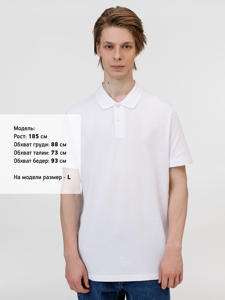 Рубашка поло унисекс Pulse, белая — изображение 5