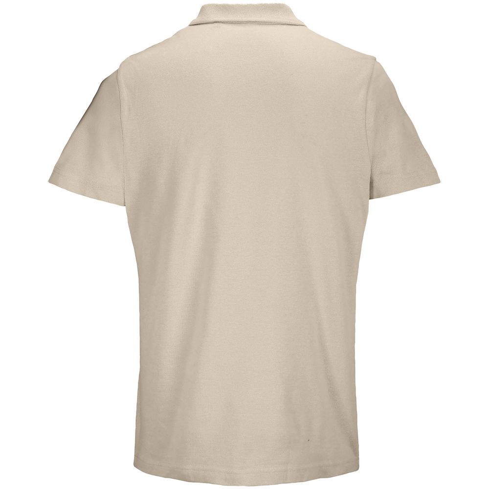 Рубашка поло унисекс Pulse, бежевая (льняная) — изображение 3