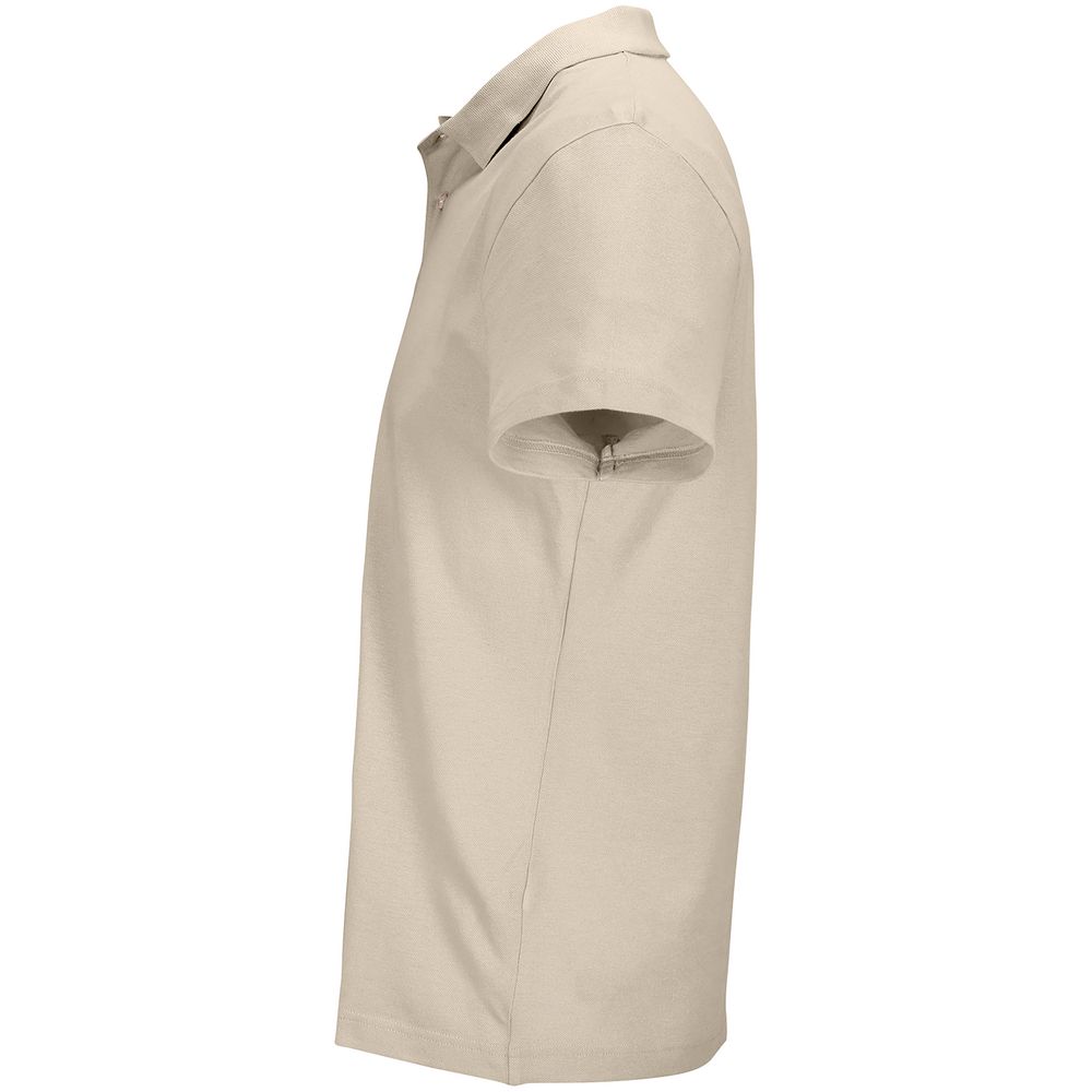 Рубашка поло унисекс Pulse, бежевая (льняная) — изображение 4