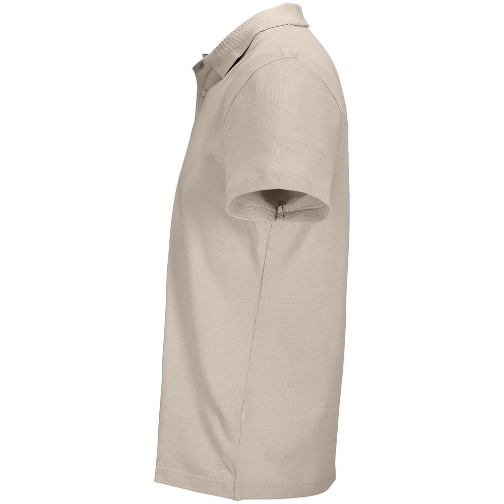 Рубашка поло унисекс Pulse, серо-бежевая — изображение 4