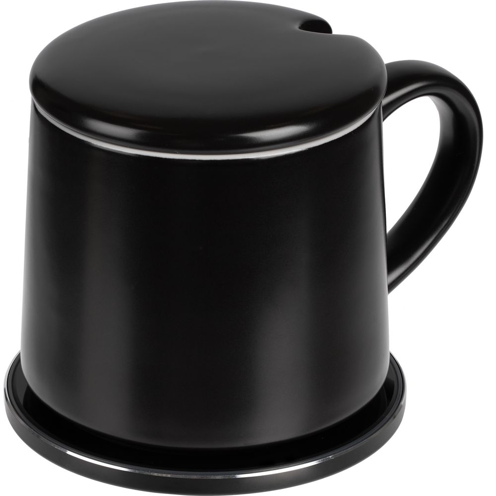 Кружка с подогревом и беспроводной зарядкой dualBase ver. 2.0 Matt, черная — изображение 4