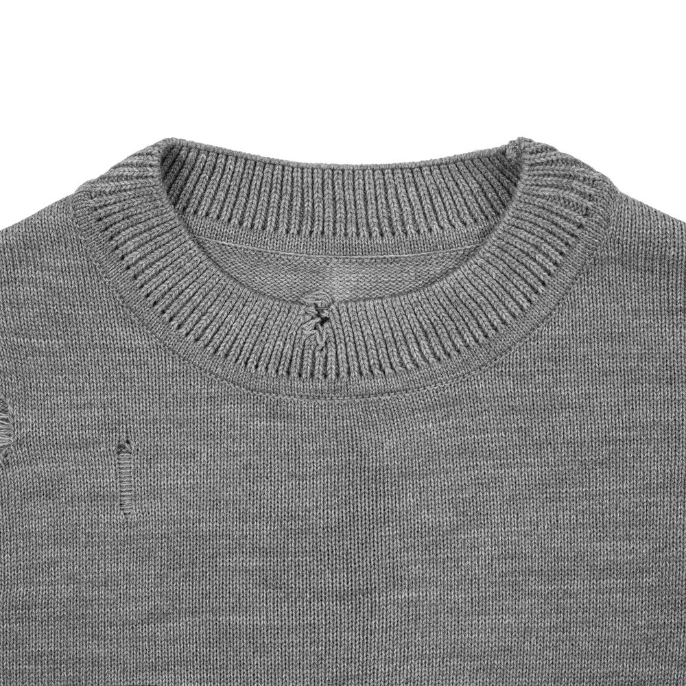 Джемпер оверсайз унисекс Grunge, серый — изображение 4