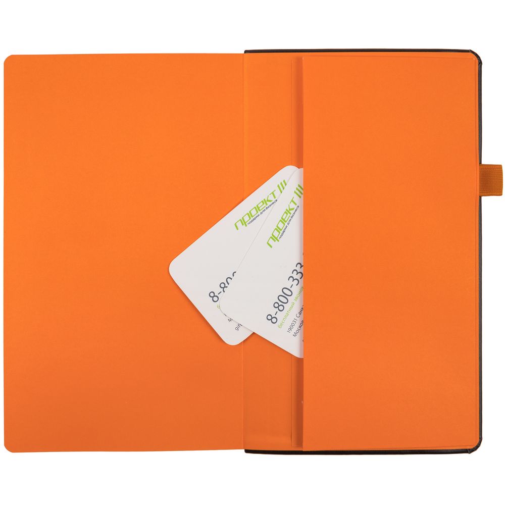 Ежедневник Ton Black, недатированный, черный с оранжевым — изображение 5