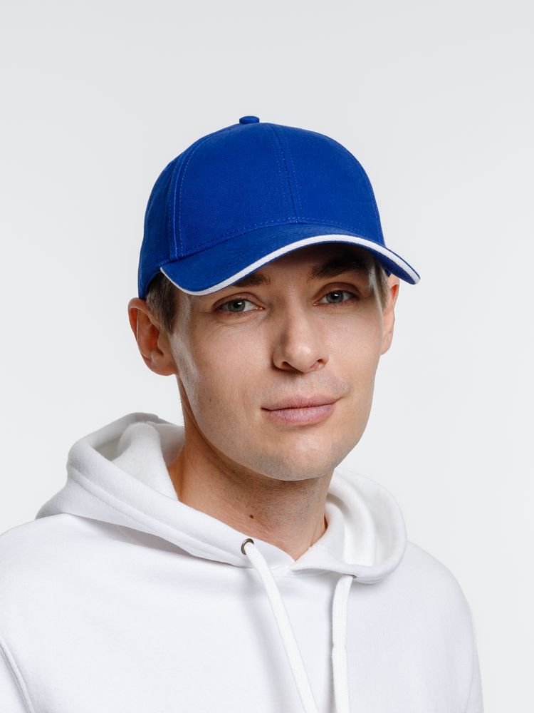 Бейсболка Spiker, ярко-синяя с белым — изображение 6
