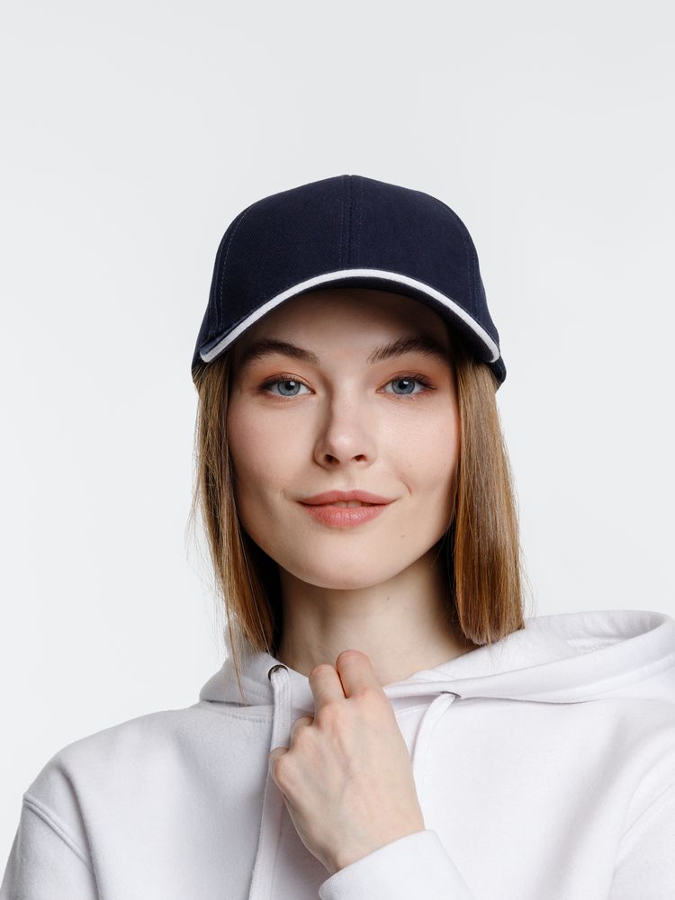 Бейсболка Spiker, темно-синяя с белым — изображение 6