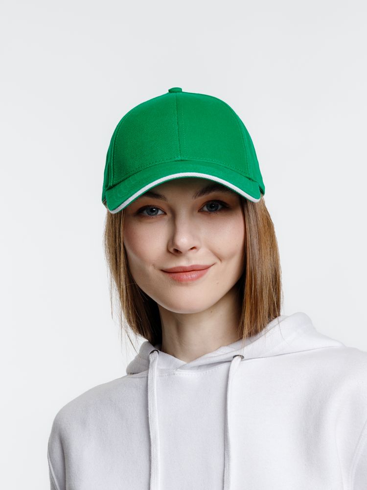 Бейсболка Spiker, зеленая с белым — изображение 6