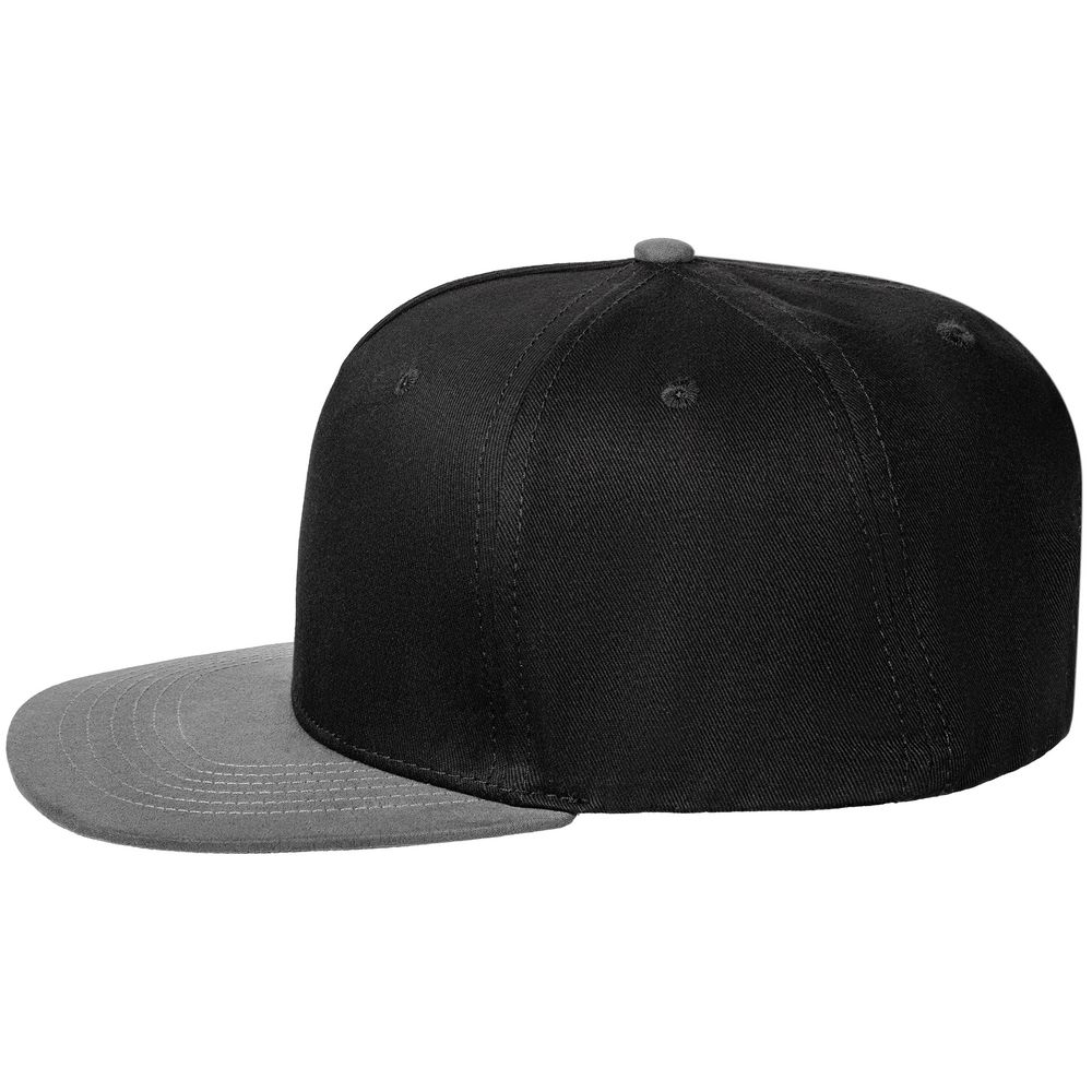 Бейсболка Foreside с прямым козырьком, черная с серым — изображение 3