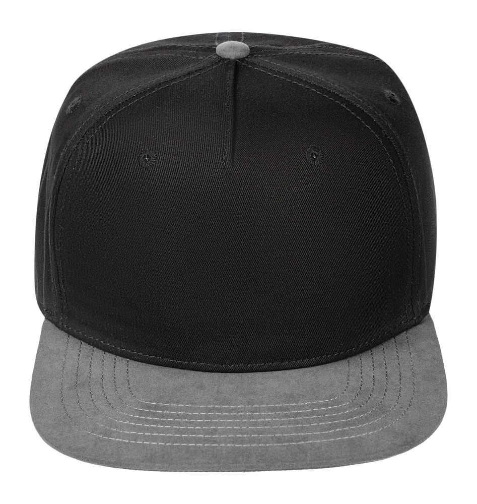 Бейсболка Foreside с прямым козырьком, черная с серым — изображение 4