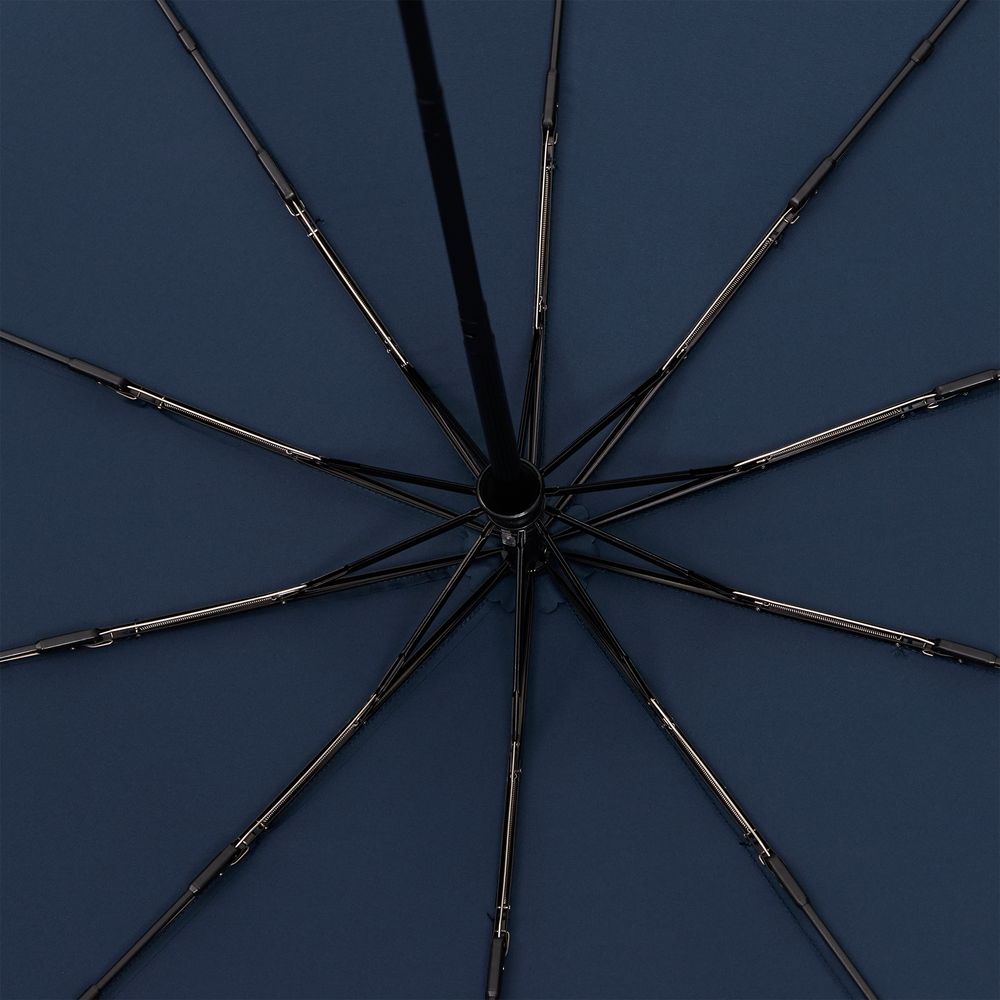 Зонт складной Cloudburst в подарочной упаковке, темно-синий — изображение 4
