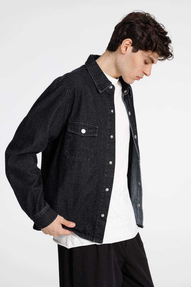 Куртка джинсовая O3, черная — изображение 5