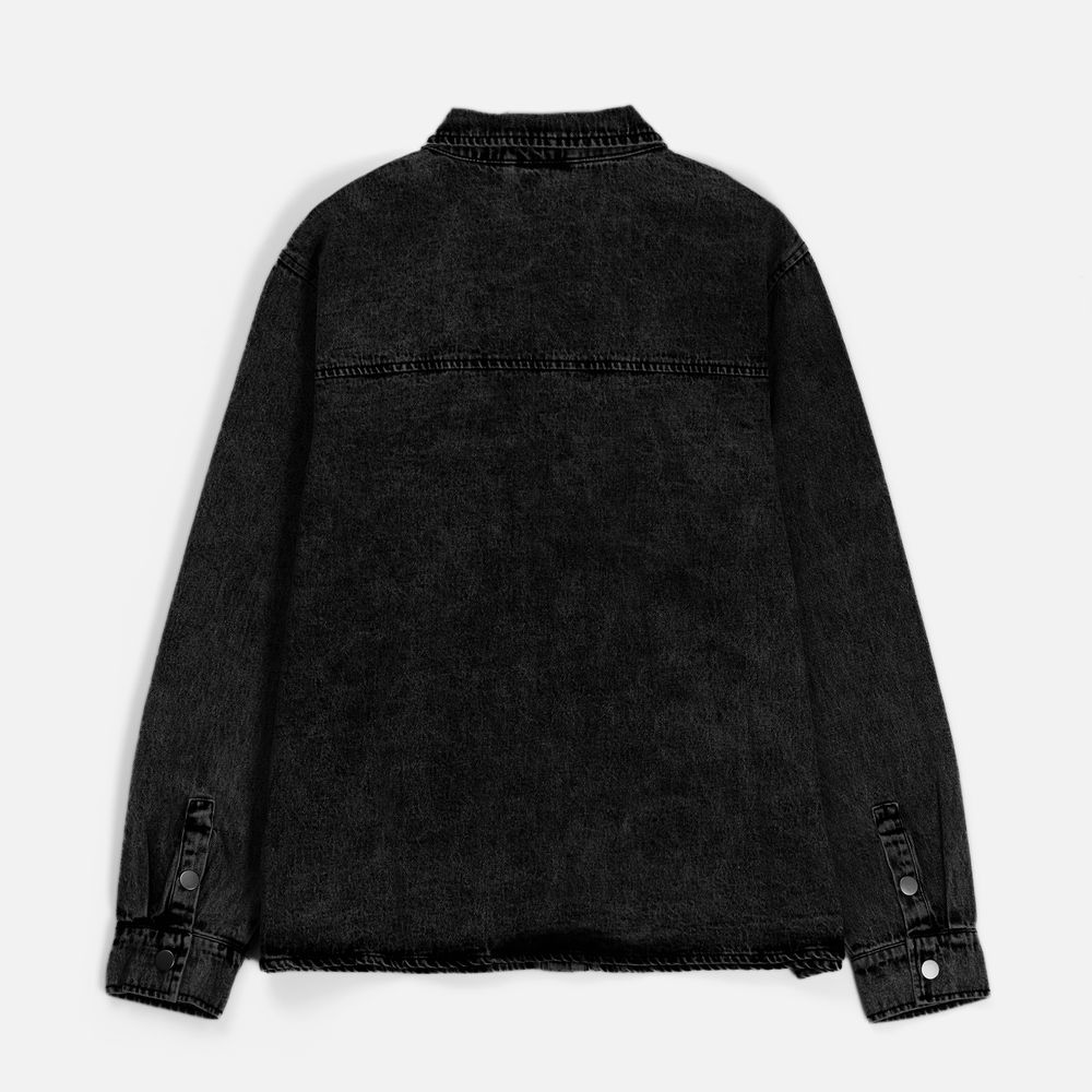 Куртка джинсовая O3, черная — изображение 3