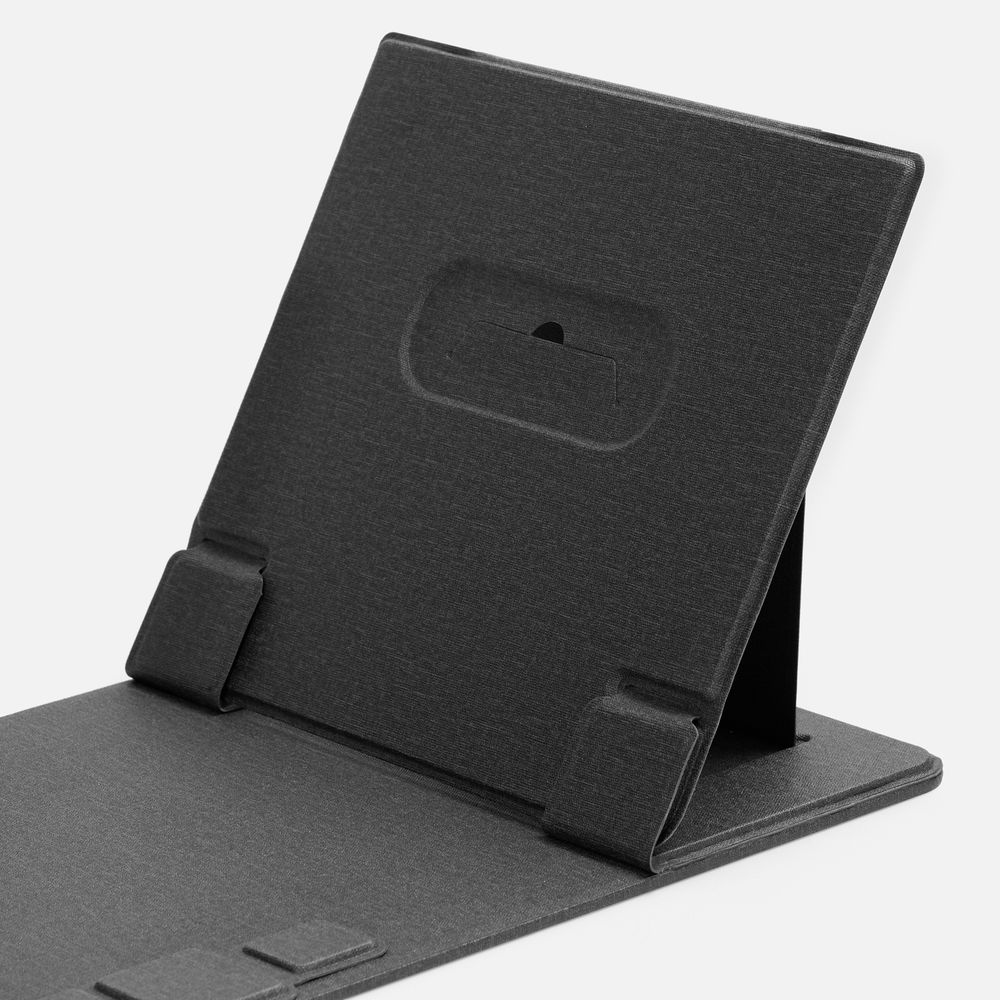 Складной стол для ноутбука с беспроводной зарядкой Kickstand Table, серый — изображение 5