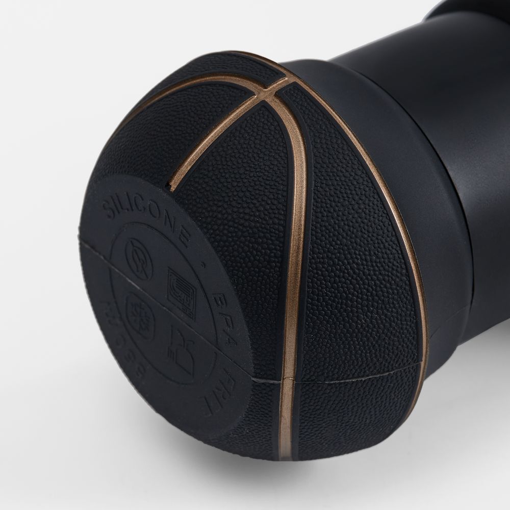 Складная бутылка для воды Basketball Flex, черная — изображение 6