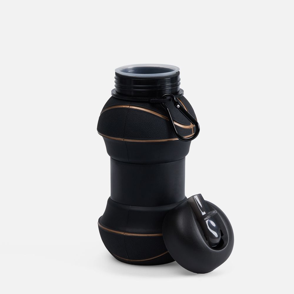 Складная бутылка для воды Basketball Flex, черная — изображение 4