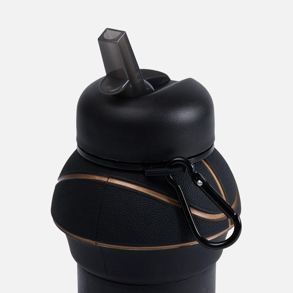 Складная бутылка для воды Basketball Flex, черная — изображение 5