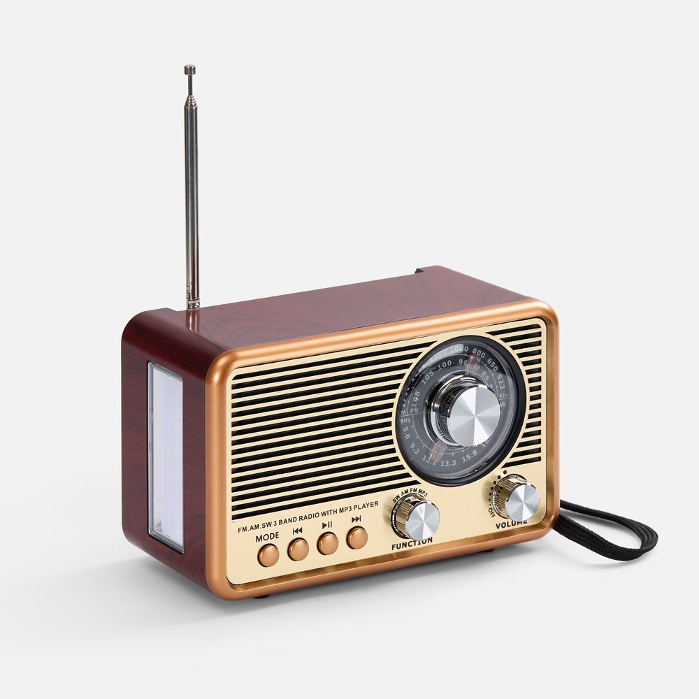 Bluetooth-колонка с радио Listenberg, коричневая — изображение 3