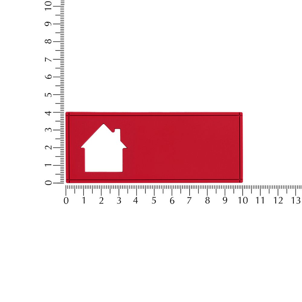 Лейбл из ПВХ с вырубкой «Дом», красный — изображение 4