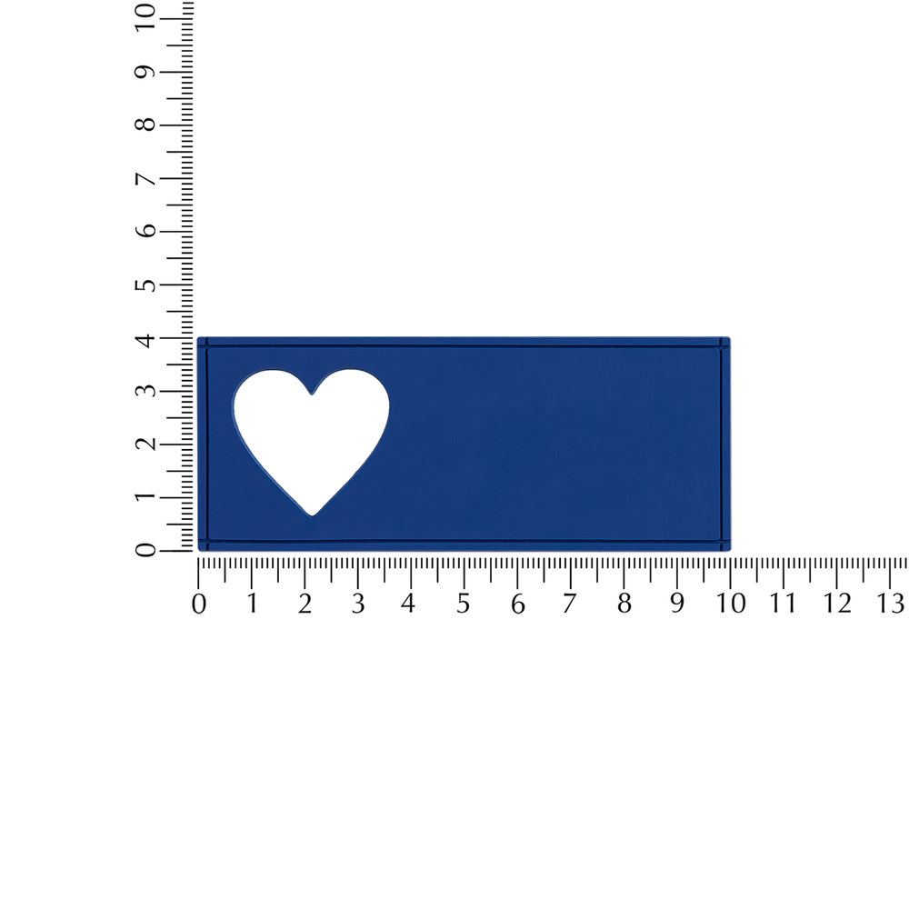 Лейбл из ПВХ с вырубкой «Сердце», синий — изображение 4
